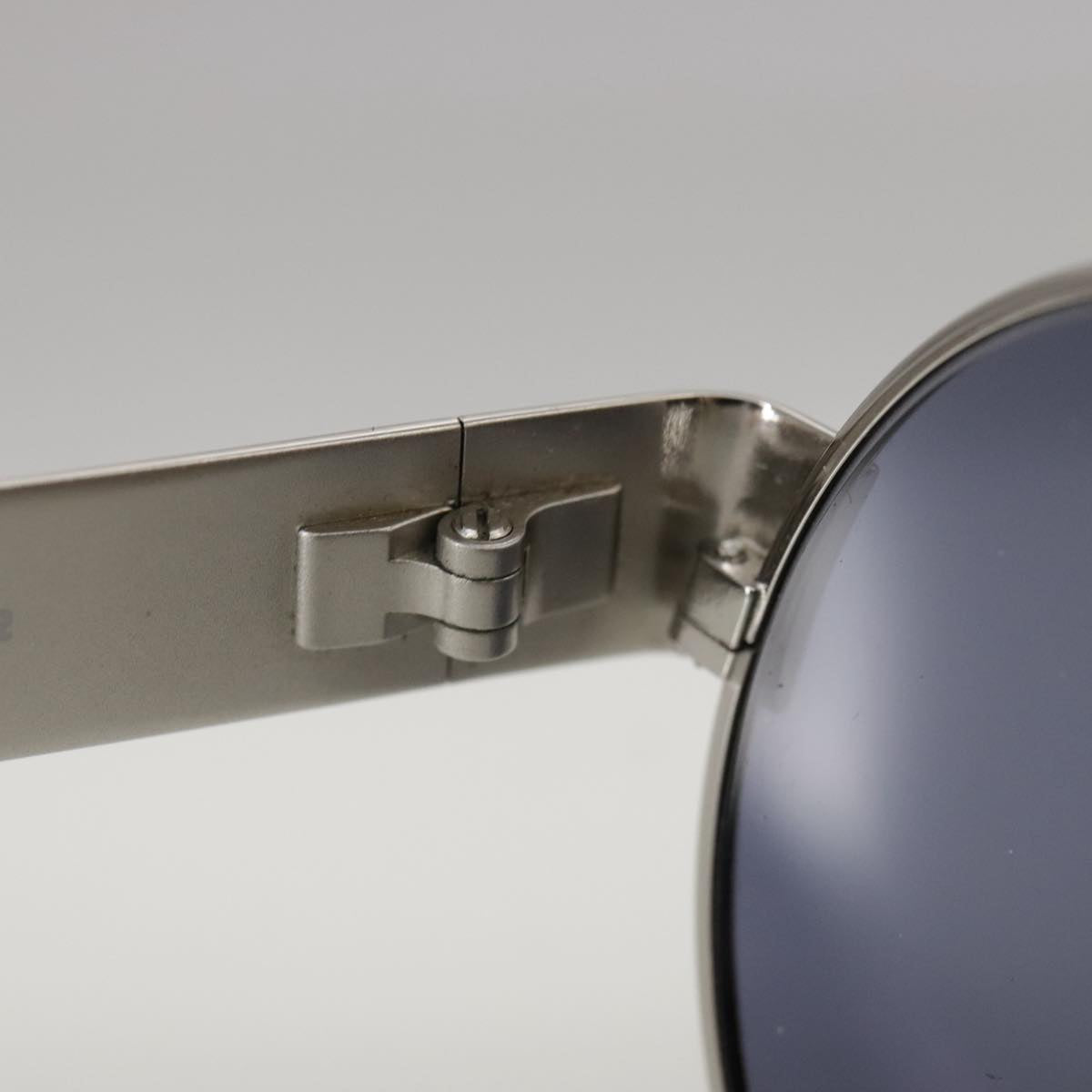 CHANEL Sunglasses metal Silver CC yk16346