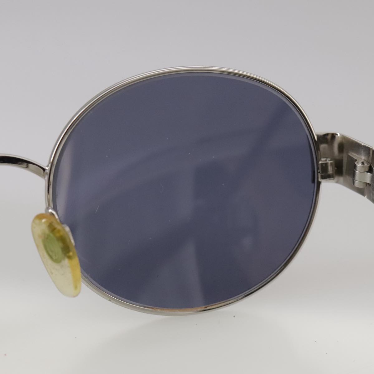 CHANEL Sunglasses metal Silver CC yk16346