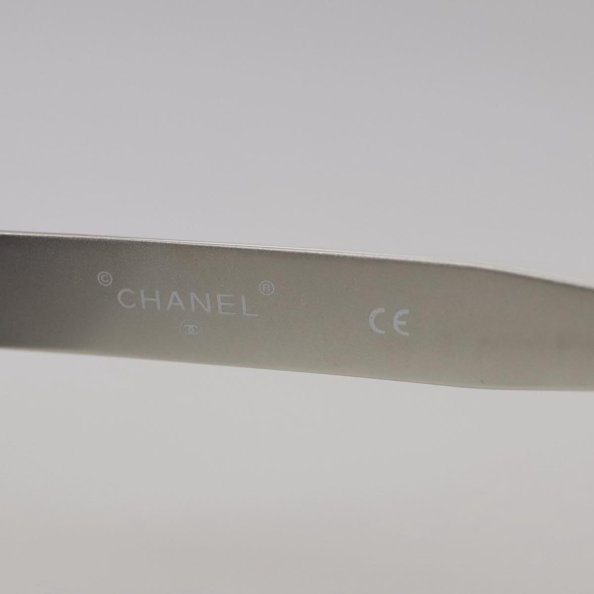 CHANEL Sunglasses metal Silver CC yk16346