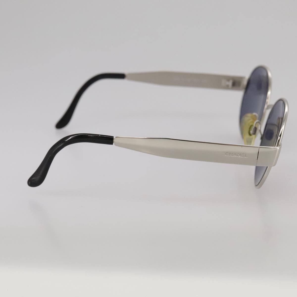 CHANEL Sunglasses metal Silver CC yk16346