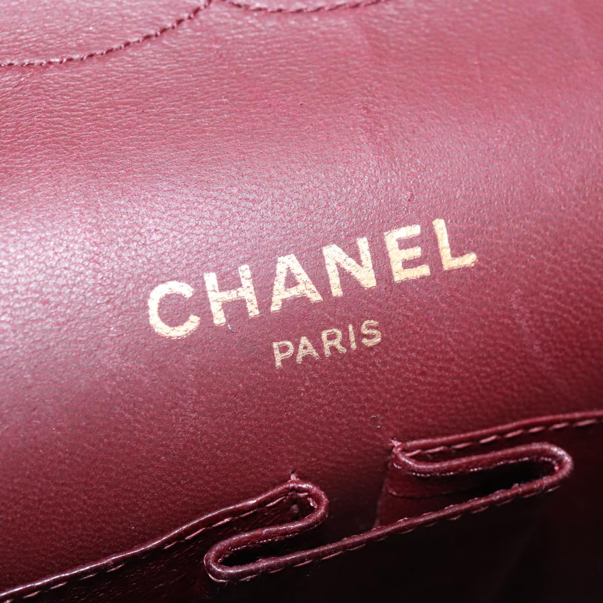 CHANEL Matelasse Chain Hand Bag Lamb Skin Vintage Black Gold CC yk16436