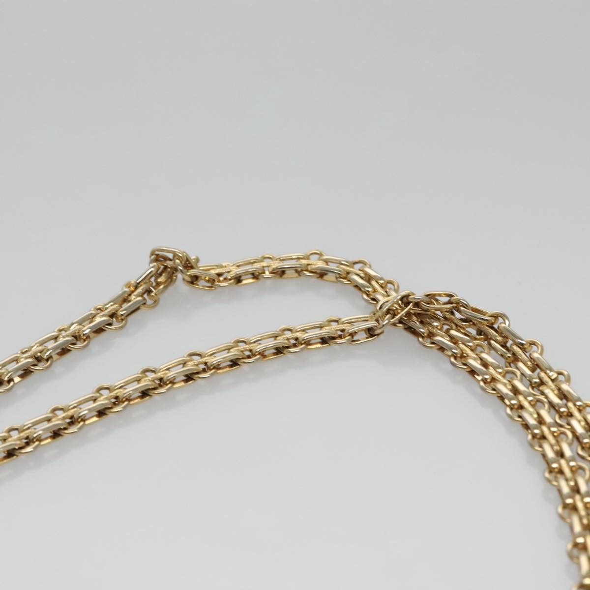 CHANEL Matelasse Chain Hand Bag Lamb Skin Vintage Black Gold CC yk16436