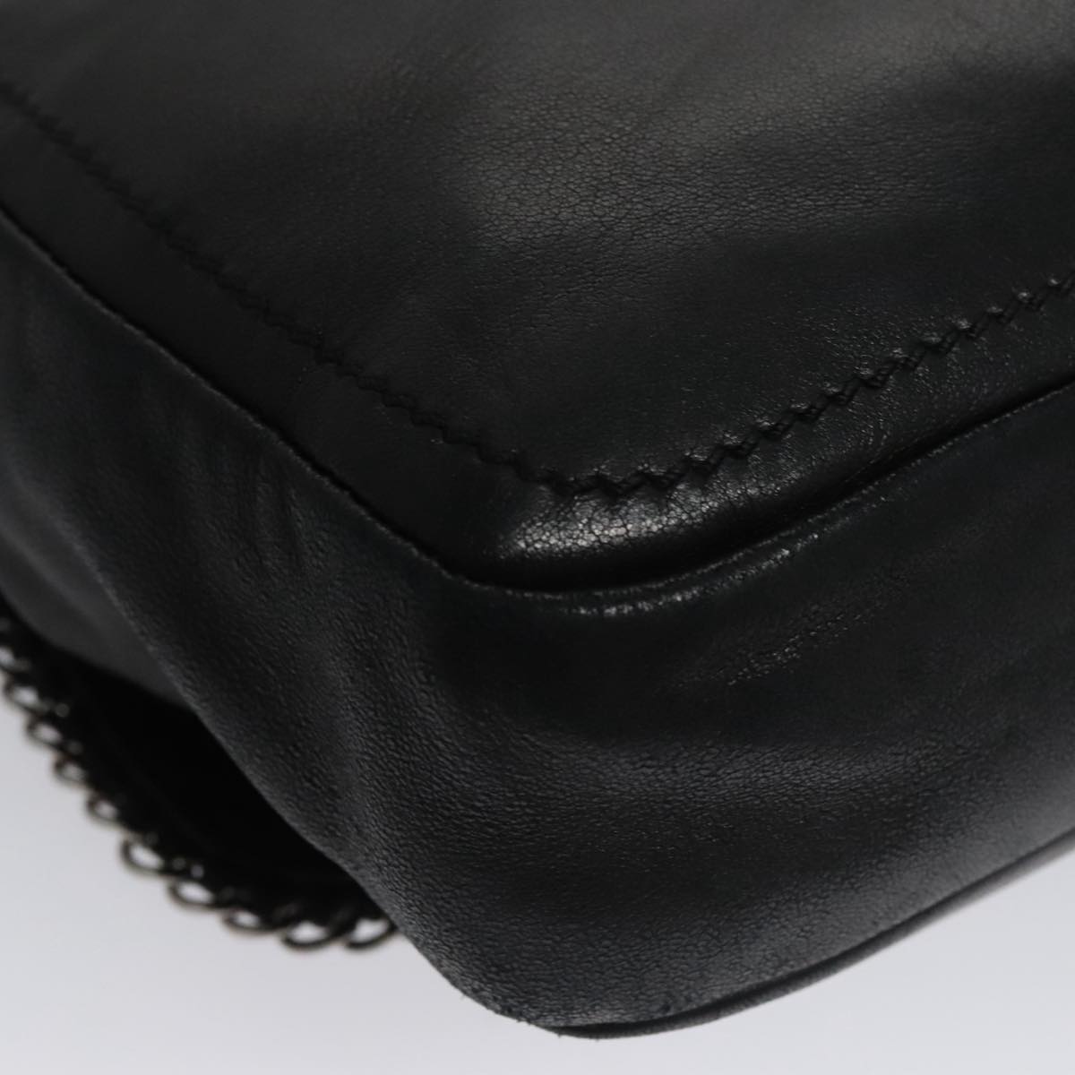 CHANEL COCO Mark Single Flap Shoulder Bag Lamb Skin Black CC yk16446A