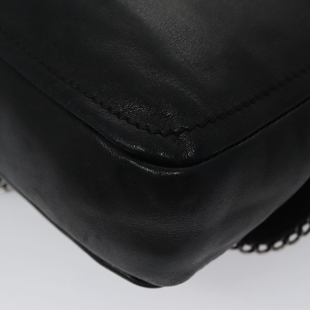 CHANEL COCO Mark Single Flap Shoulder Bag Lamb Skin Black CC yk16446A