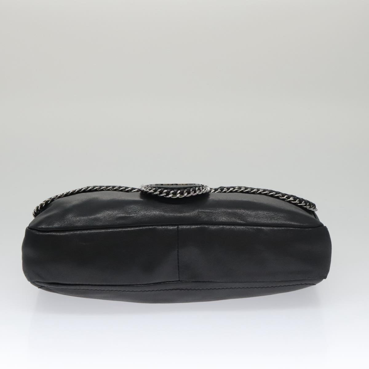 CHANEL COCO Mark Single Flap Shoulder Bag Lamb Skin Black CC yk16446A
