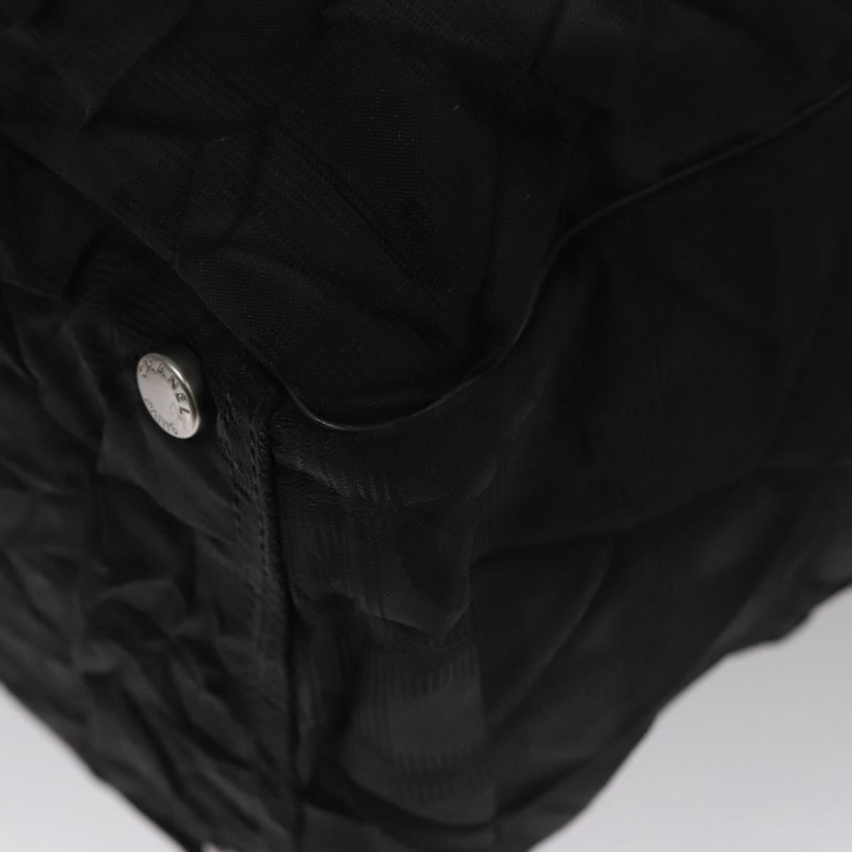 CHANEL New Travel line Shoulder Bag Nylon Black CC yk16511