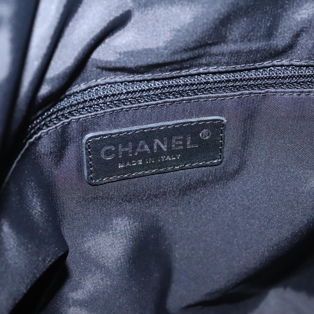 CHANEL New Travel line Shoulder Bag Nylon Black CC yk16511