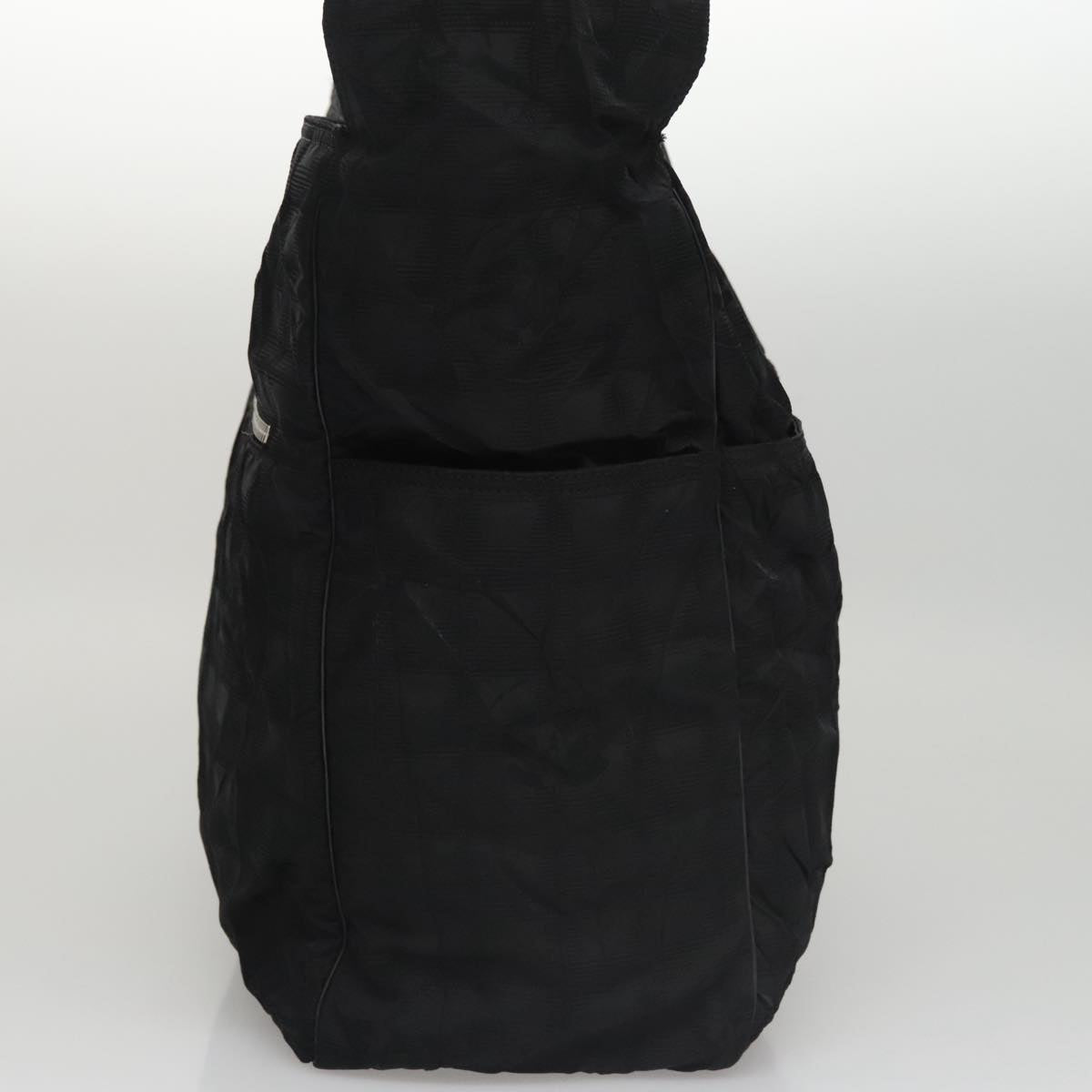 CHANEL New Travel line Shoulder Bag Nylon Black CC yk16511