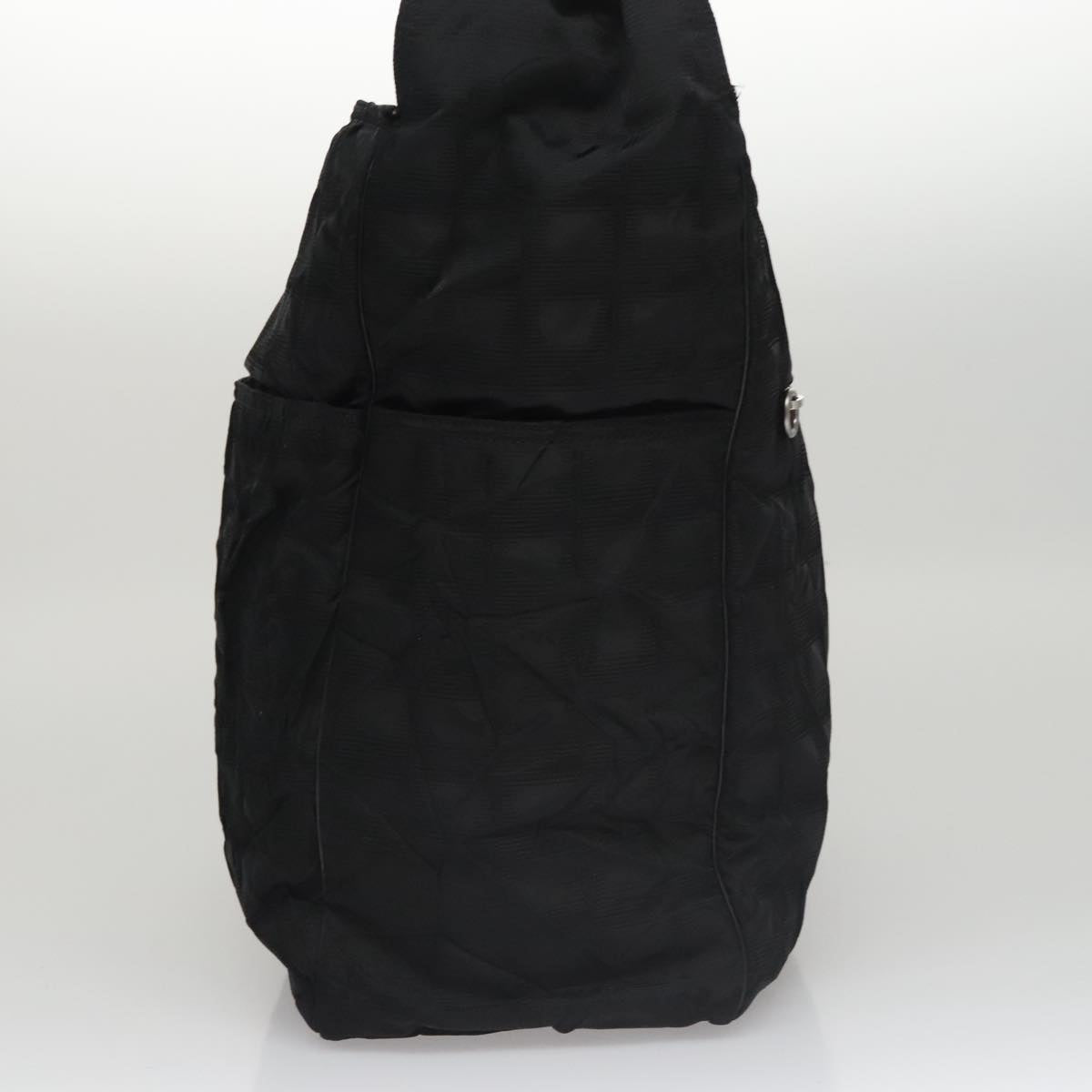 CHANEL New Travel line Shoulder Bag Nylon Black CC yk16511