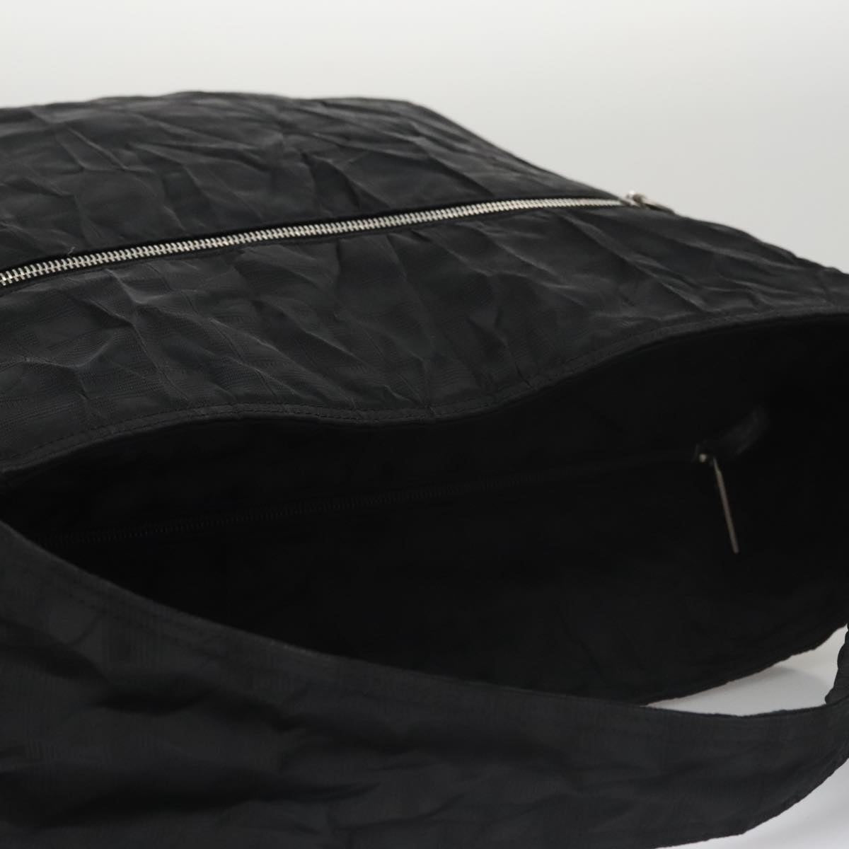 CHANEL New Travel line Shoulder Bag Nylon Black CC yk16511