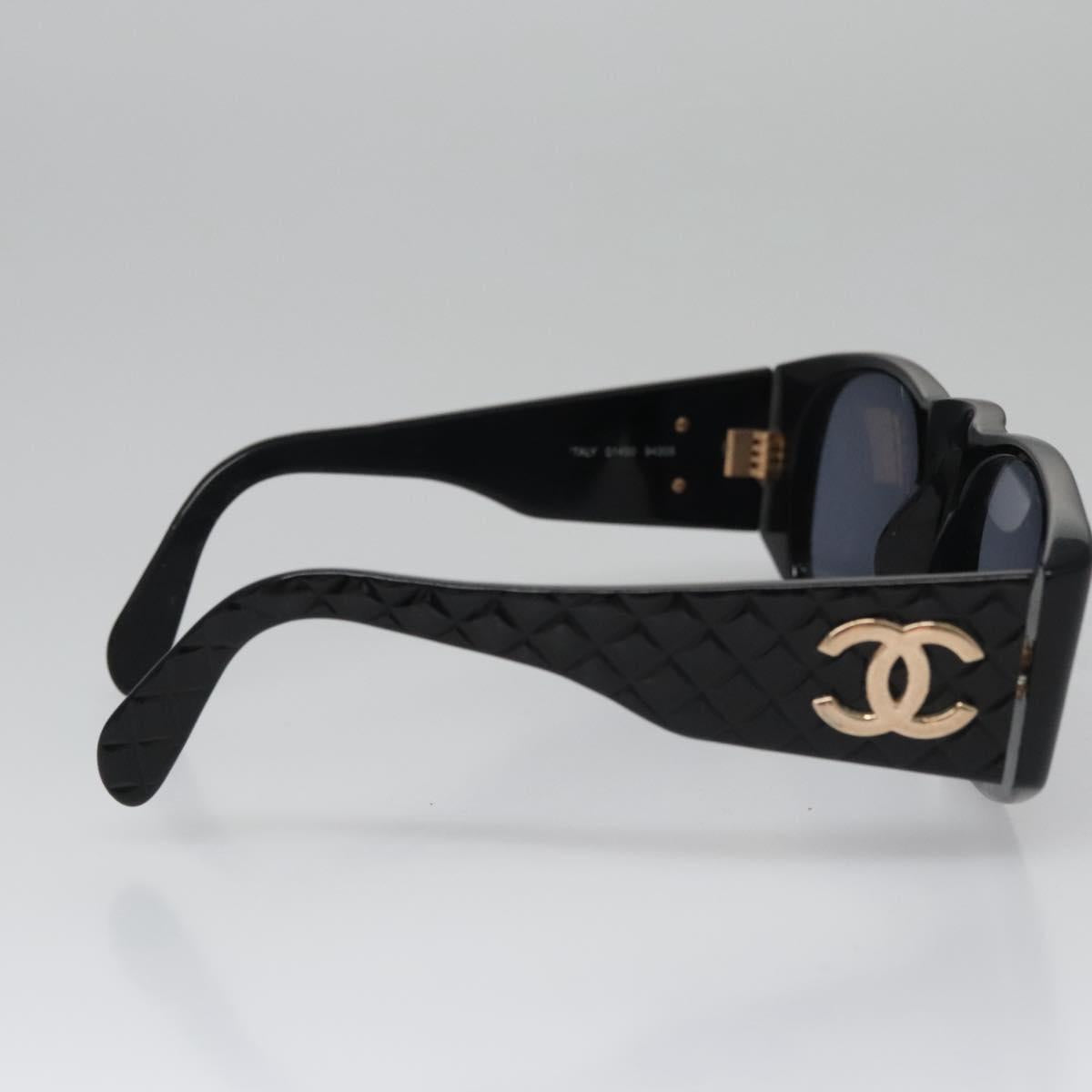 CHANEL Sunglasses plastic Black CC yk17214
