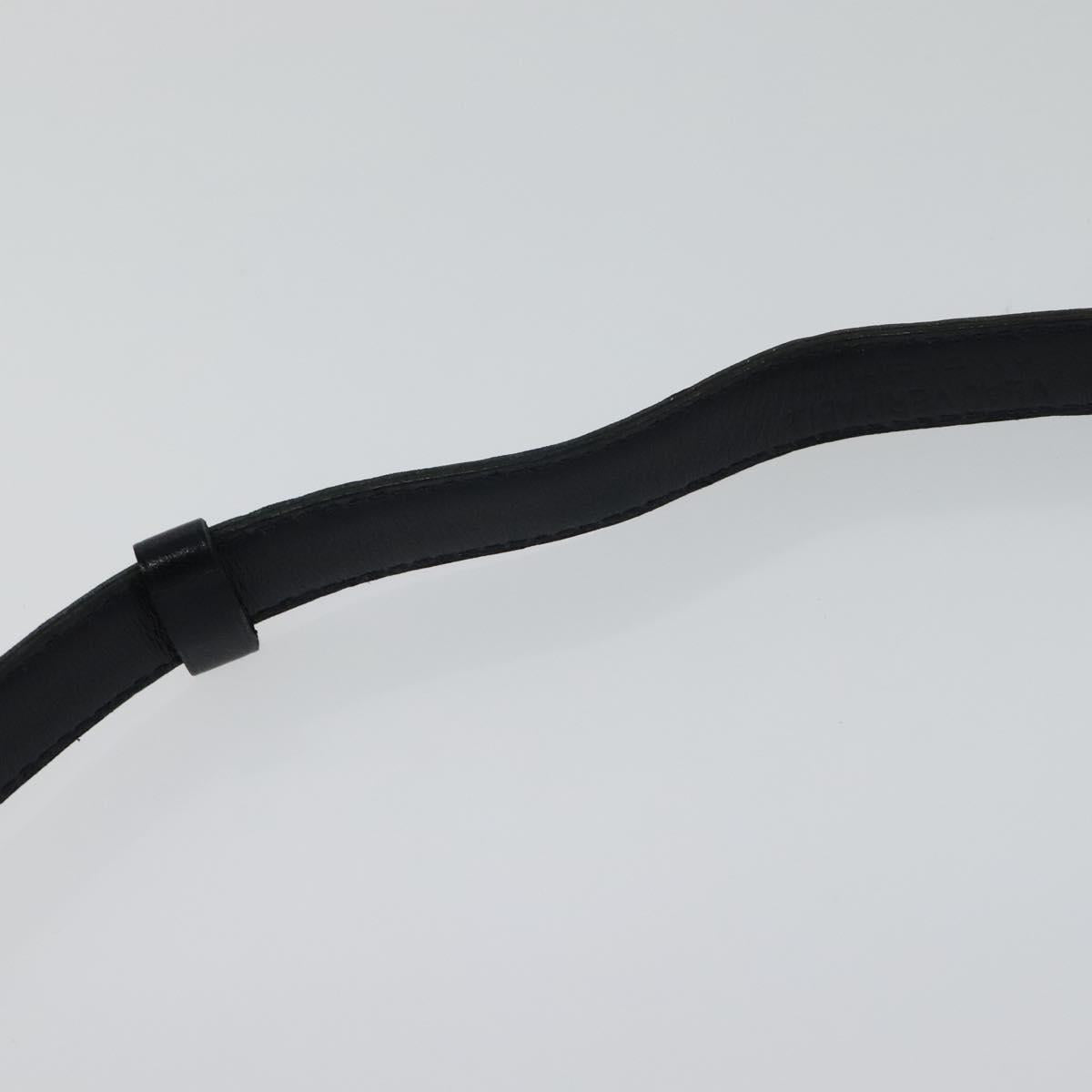 CHANEL COCO Mark Belt Leather 26.4"" Black Gold CC yk17305
