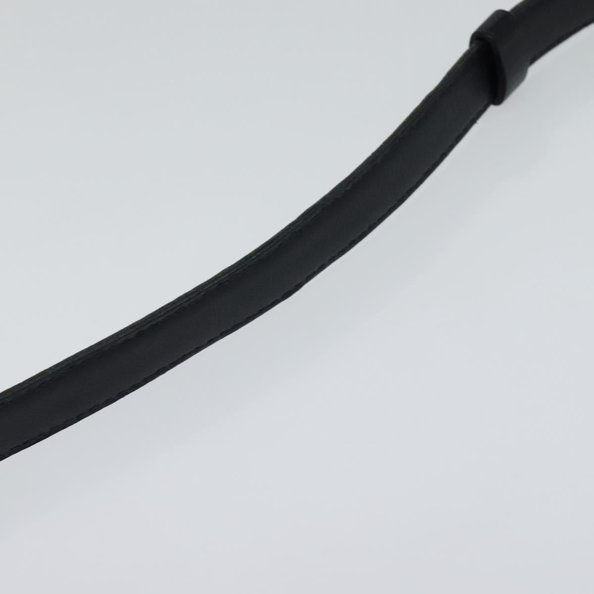 CHANEL COCO Mark Belt Leather 26.4"" Black Gold CC yk17305