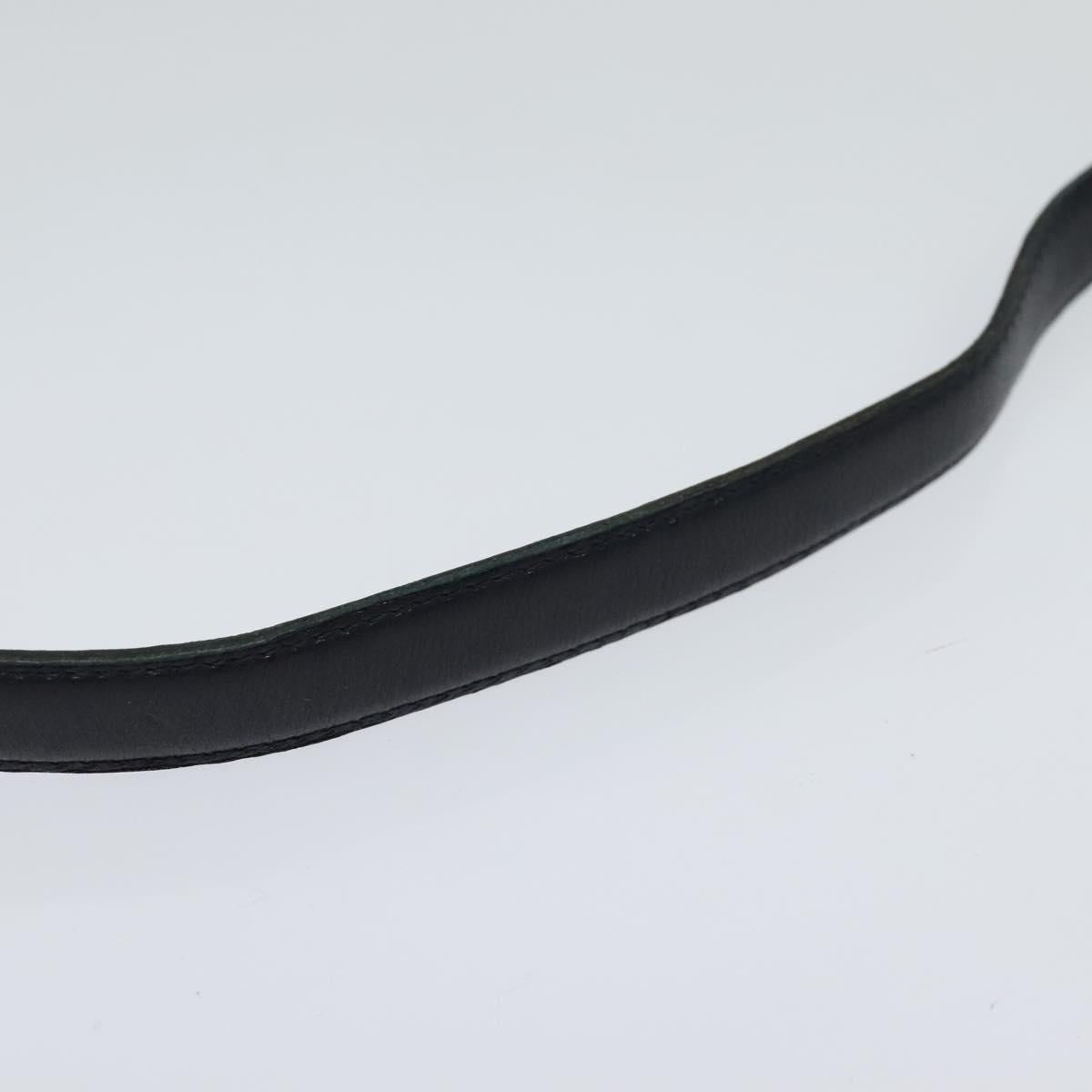 CHANEL COCO Mark Belt Leather 26.4"" Black Gold CC yk17305
