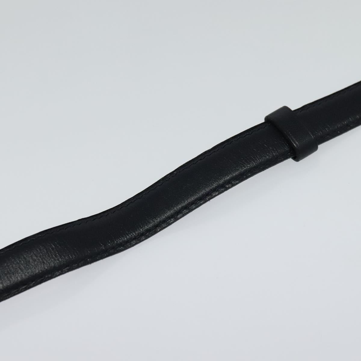 CHANEL COCO Mark Belt Leather 26.4"" Black Gold CC yk17305