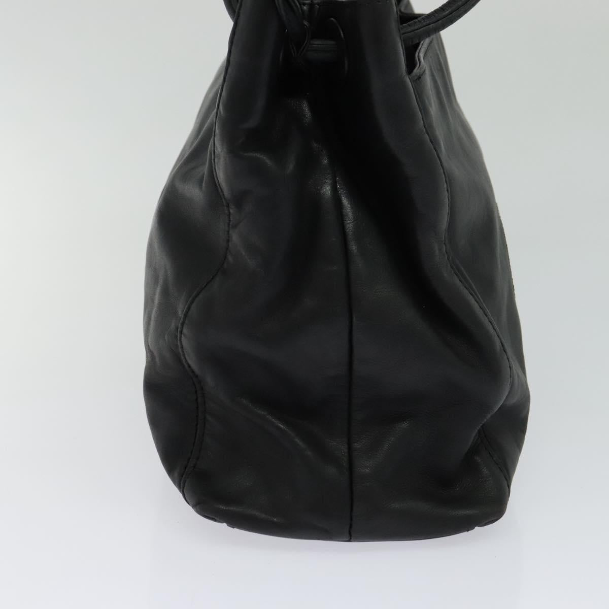 CHANEL COCO Mark Shoulder Bag Leather Black CC yk17438
