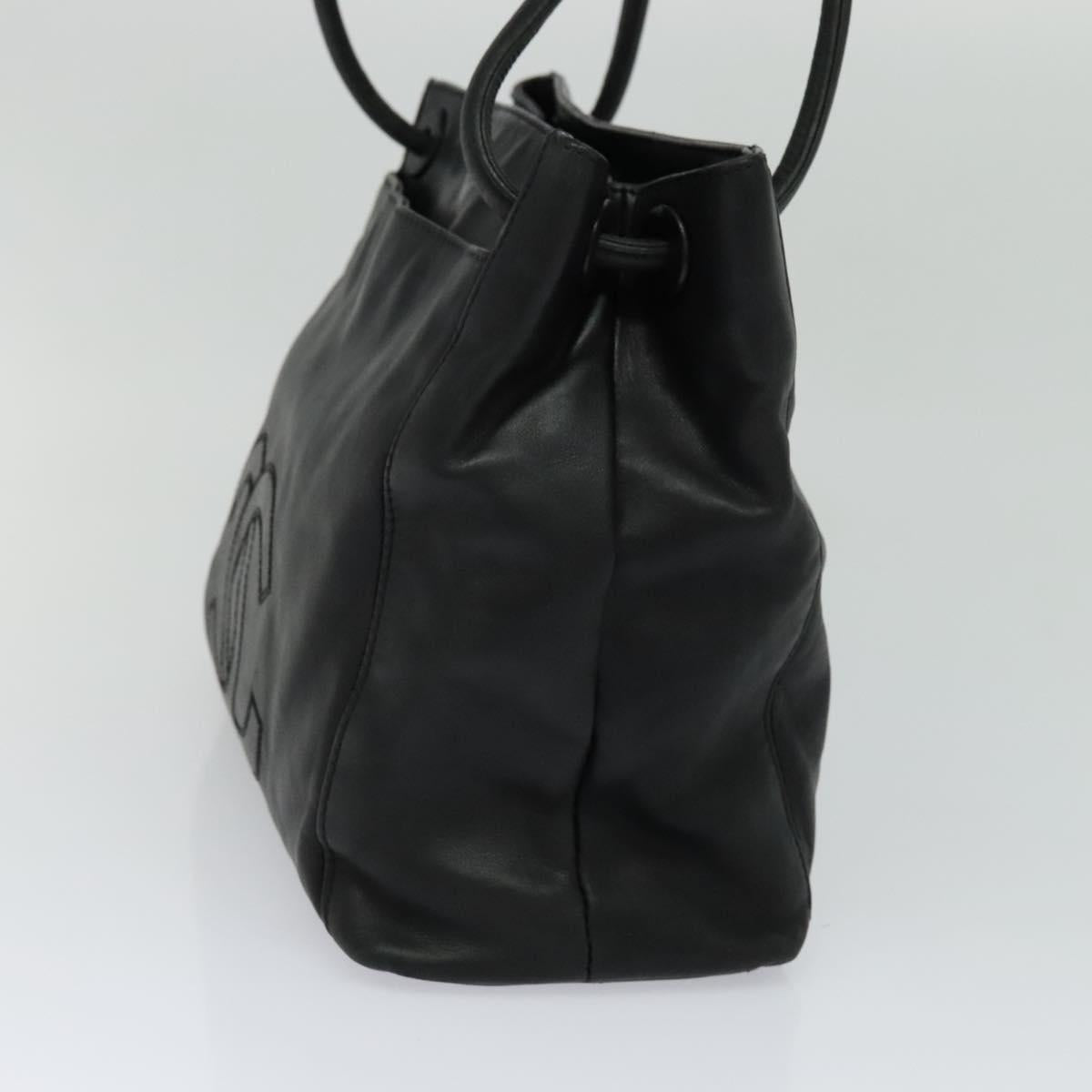 CHANEL COCO Mark Shoulder Bag Leather Black CC yk17438