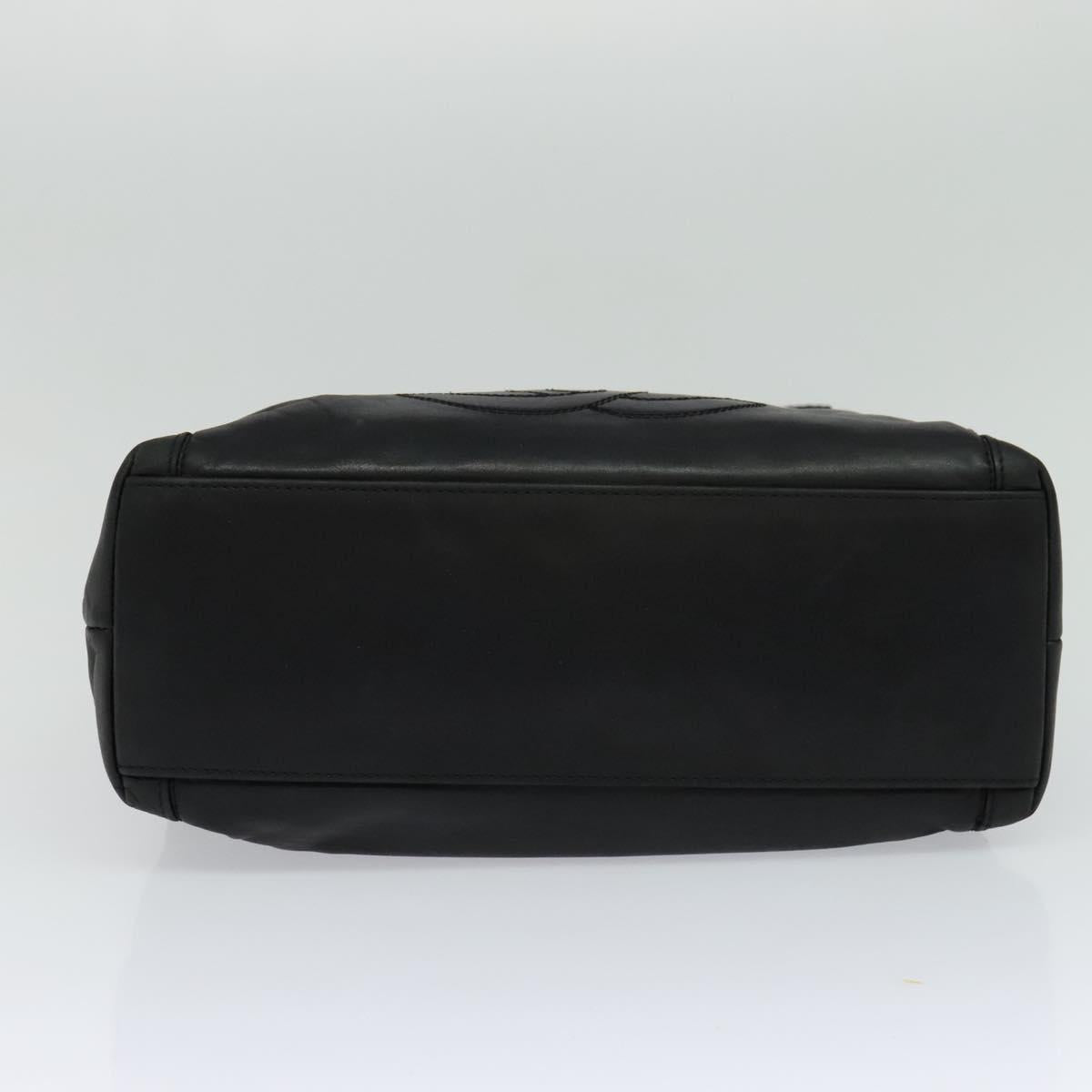 CHANEL COCO Mark Shoulder Bag Leather Black CC yk17438