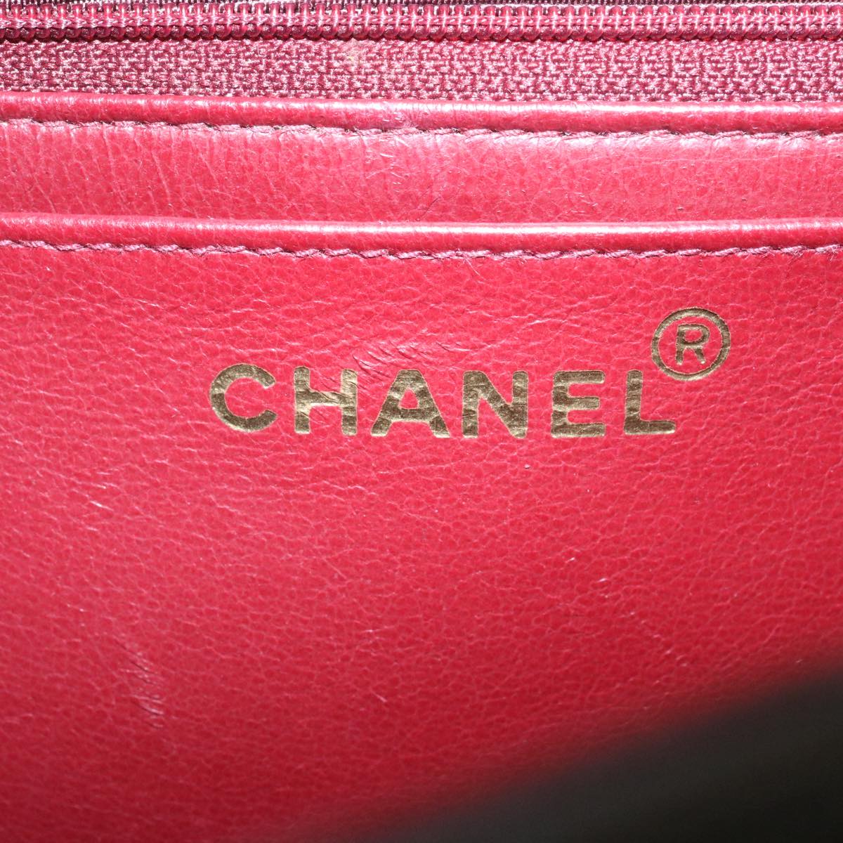 CHANEL Mademoiselle Big COCO Mark Chain ShoulderBag Lamb Skin Black yk4080A