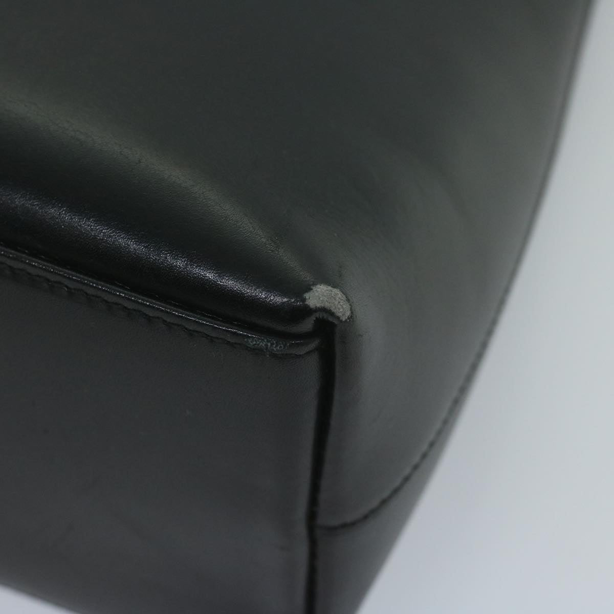 GUCCI Bamboo Shoulder Bag Leather Black 001 2058 9616