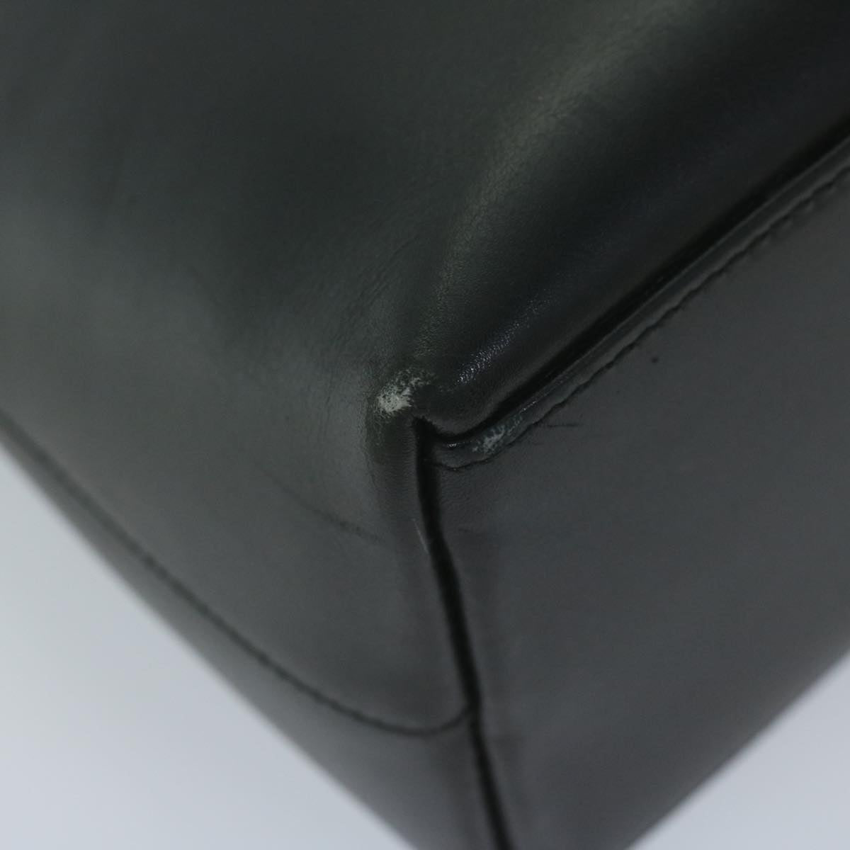 GUCCI Bamboo Shoulder Bag Leather Black 001 2058 9616