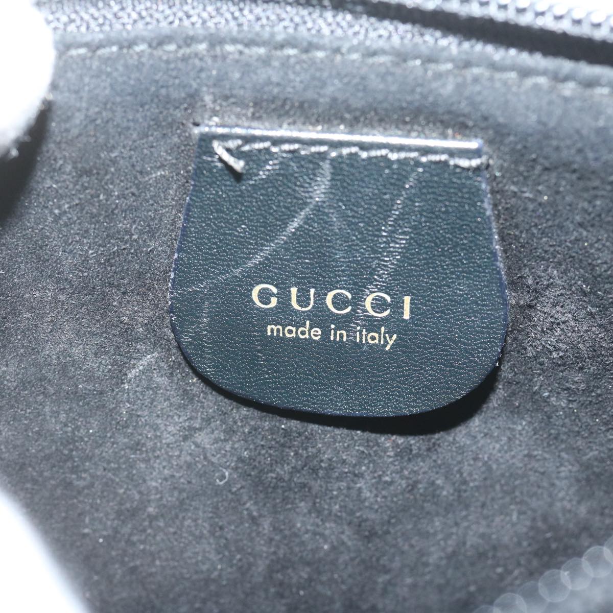 GUCCI Bamboo Shoulder Bag Leather Black 001 2058 9616