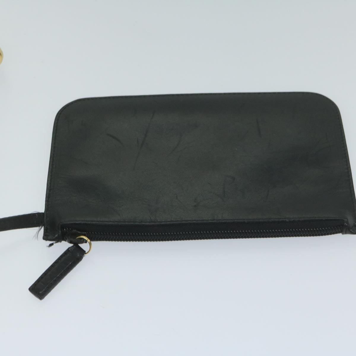 GUCCI Bamboo Shoulder Bag Leather Black 001 2058 9616