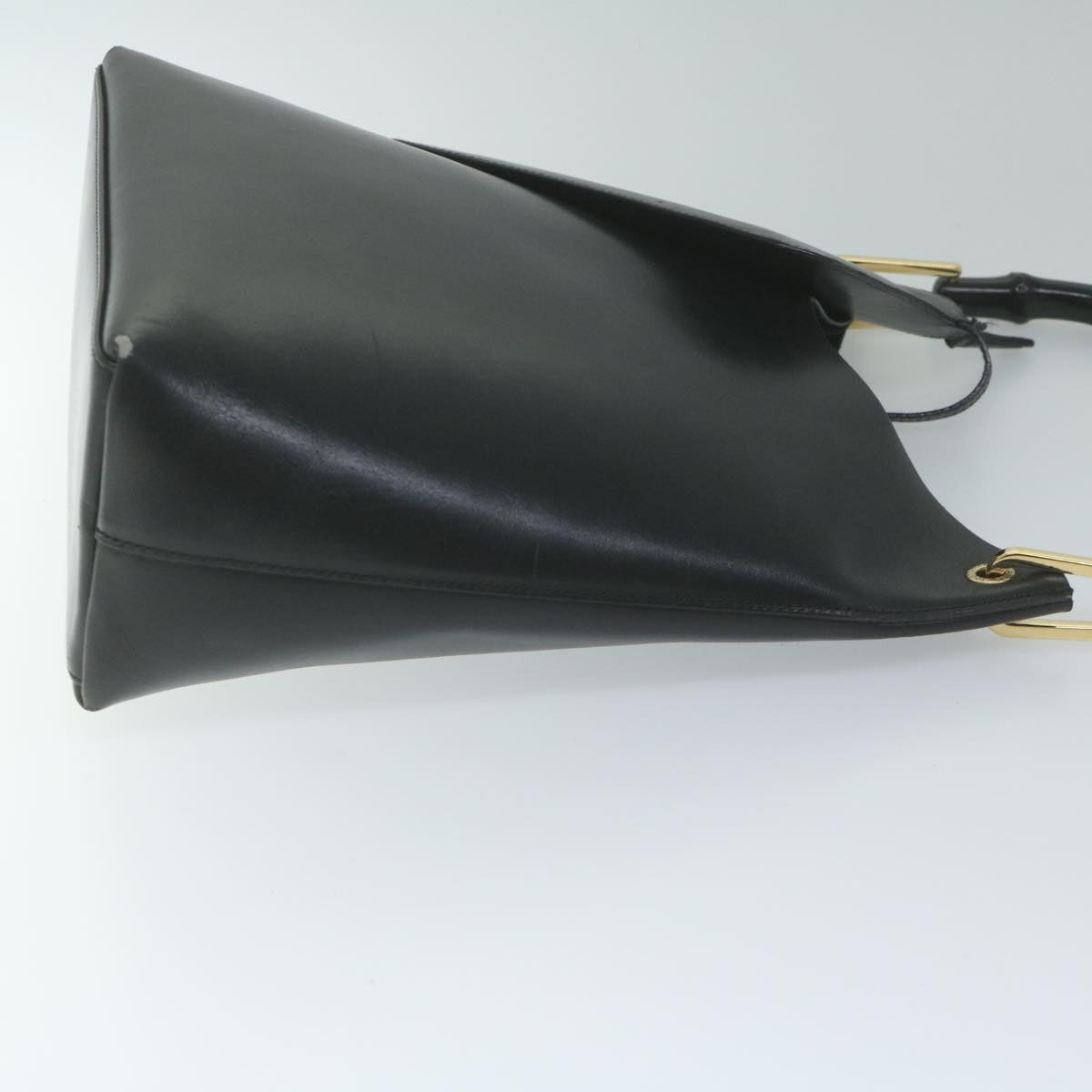 GUCCI Bamboo Shoulder Bag Leather Black 001 2058 9616