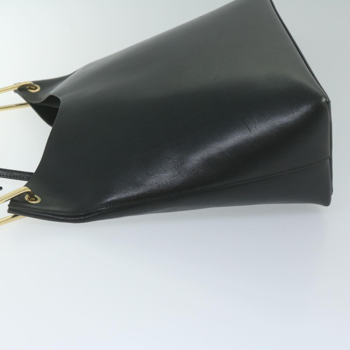 GUCCI Bamboo Shoulder Bag Leather Black 001 2058 9616