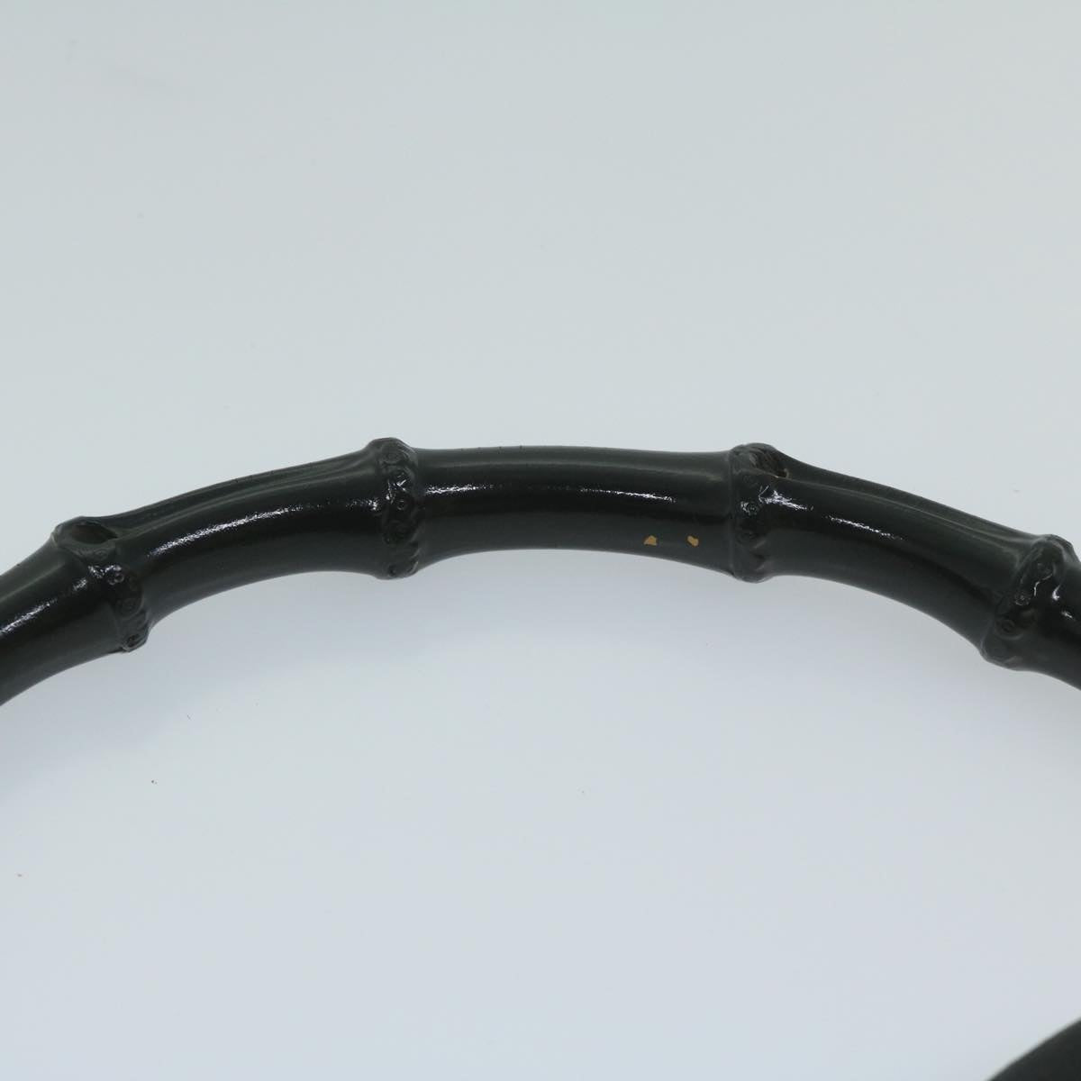 GUCCI Bamboo Shoulder Bag Leather Black 001 2058 9616