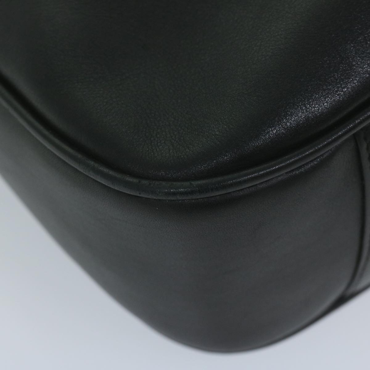 GUCCI Bamboo Shoulder Bag Leather Black 001 1577 9617