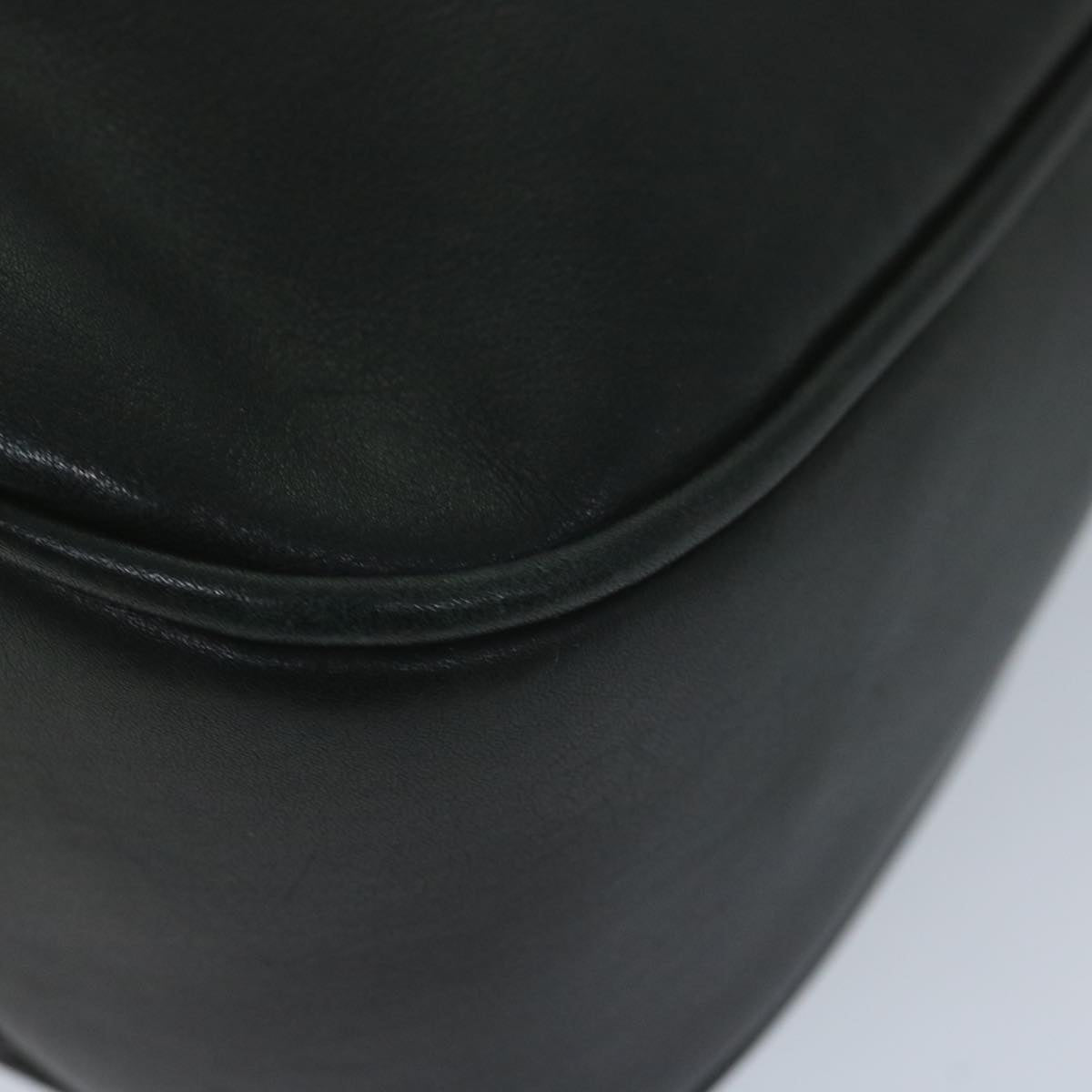 GUCCI Bamboo Shoulder Bag Leather Black 001 1577 9617