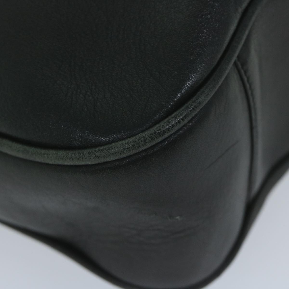 GUCCI Bamboo Shoulder Bag Leather Black 001 1577 9617