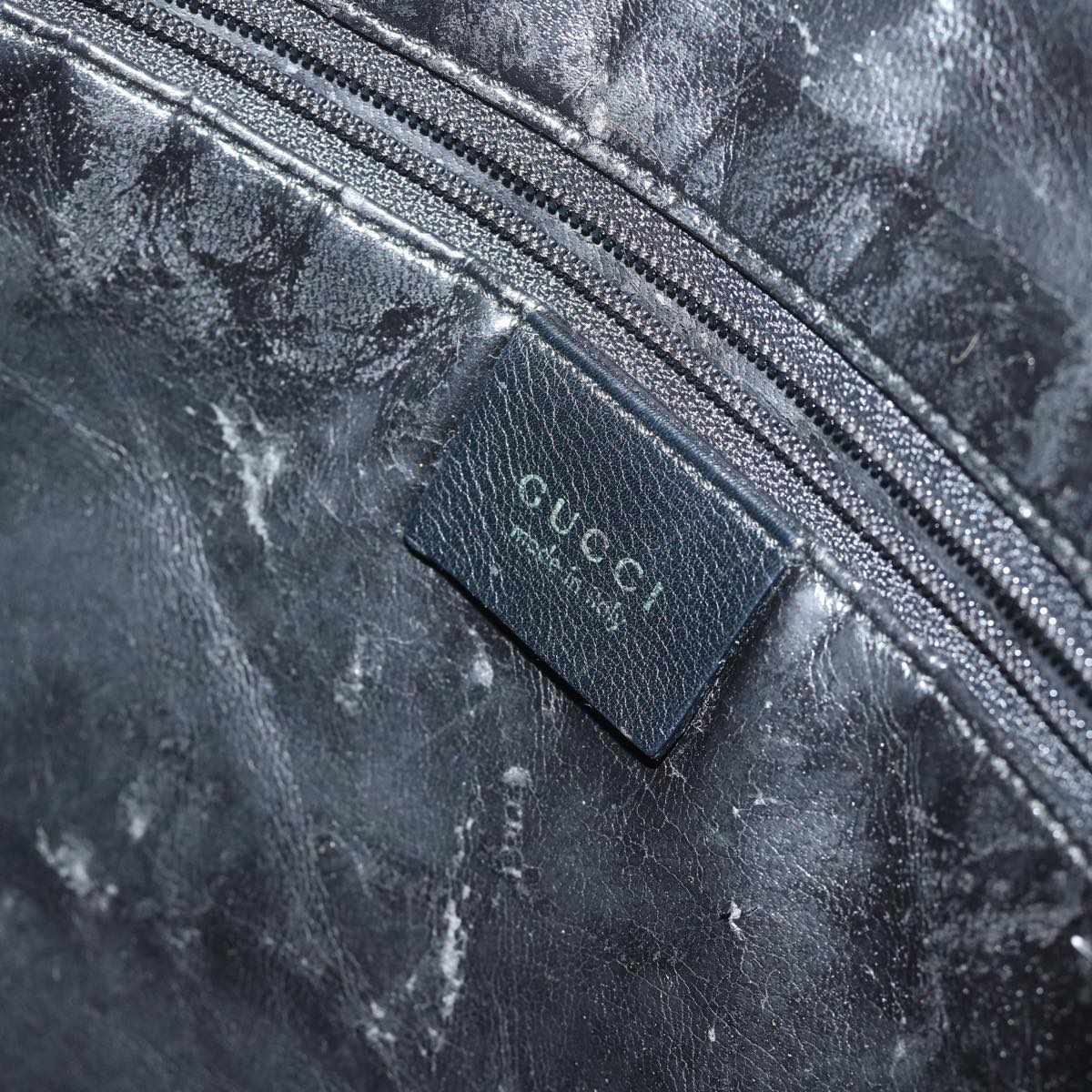 GUCCI Bamboo Shoulder Bag Leather Black 001 1577 9617