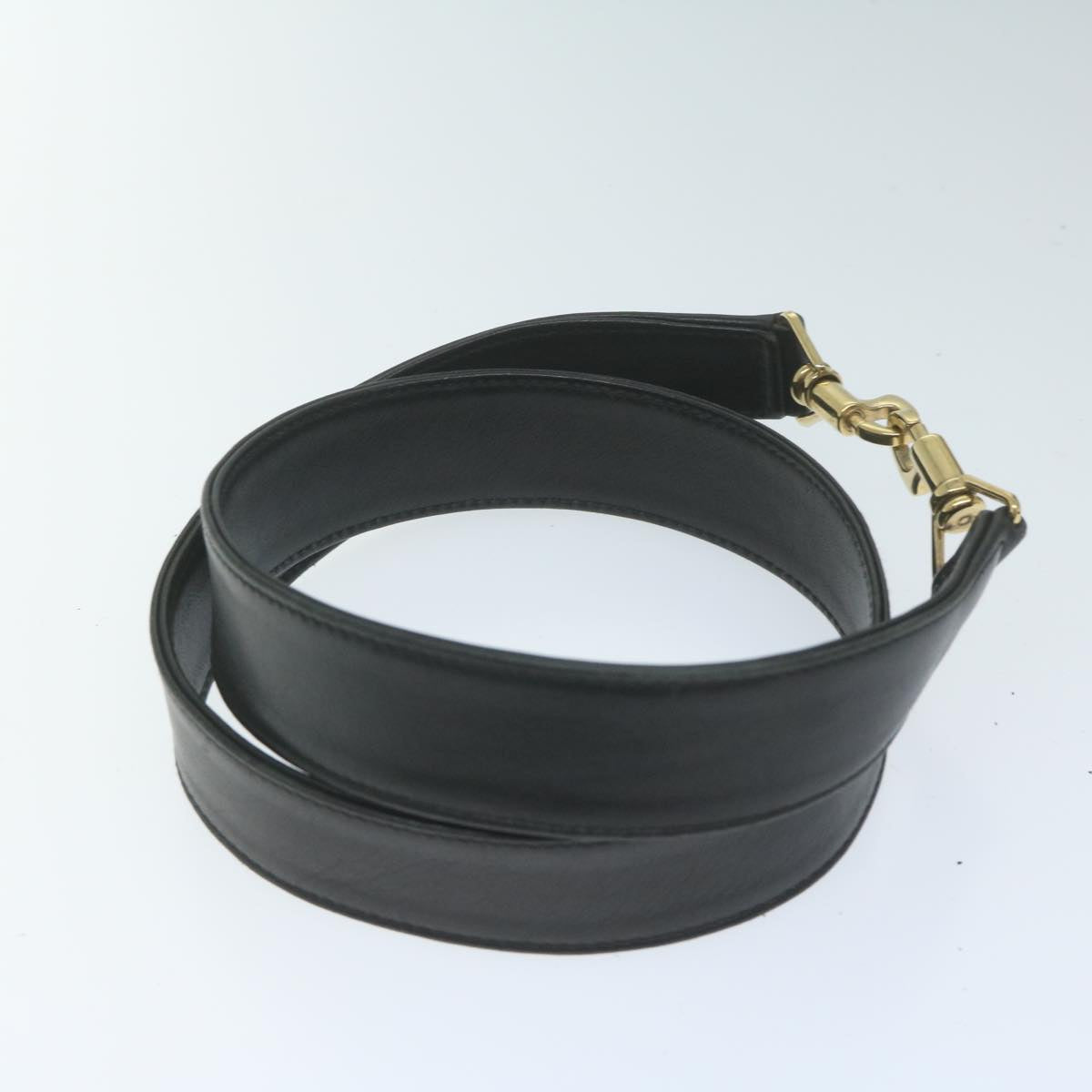 GUCCI Bamboo Shoulder Bag Leather Black 001 1577 9617