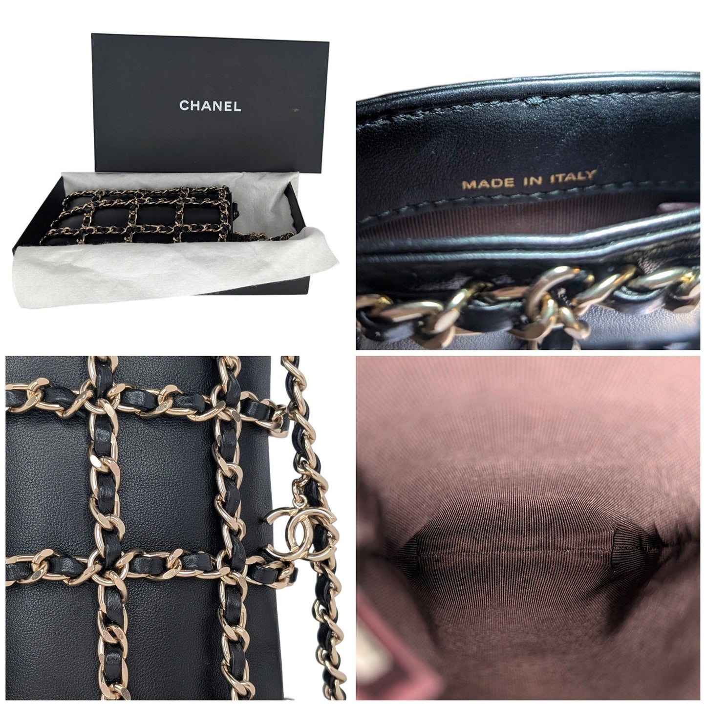 Chanel Black Calfskin Tech Me Out Crossbody Phone Holder