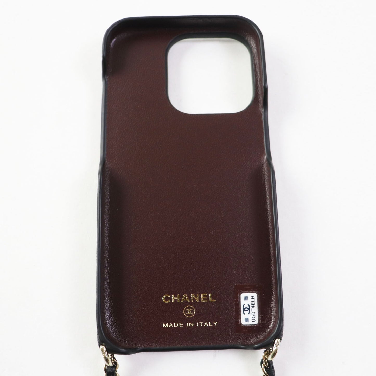 Chanel Matrasse iPhone 14 Pro Case Black
