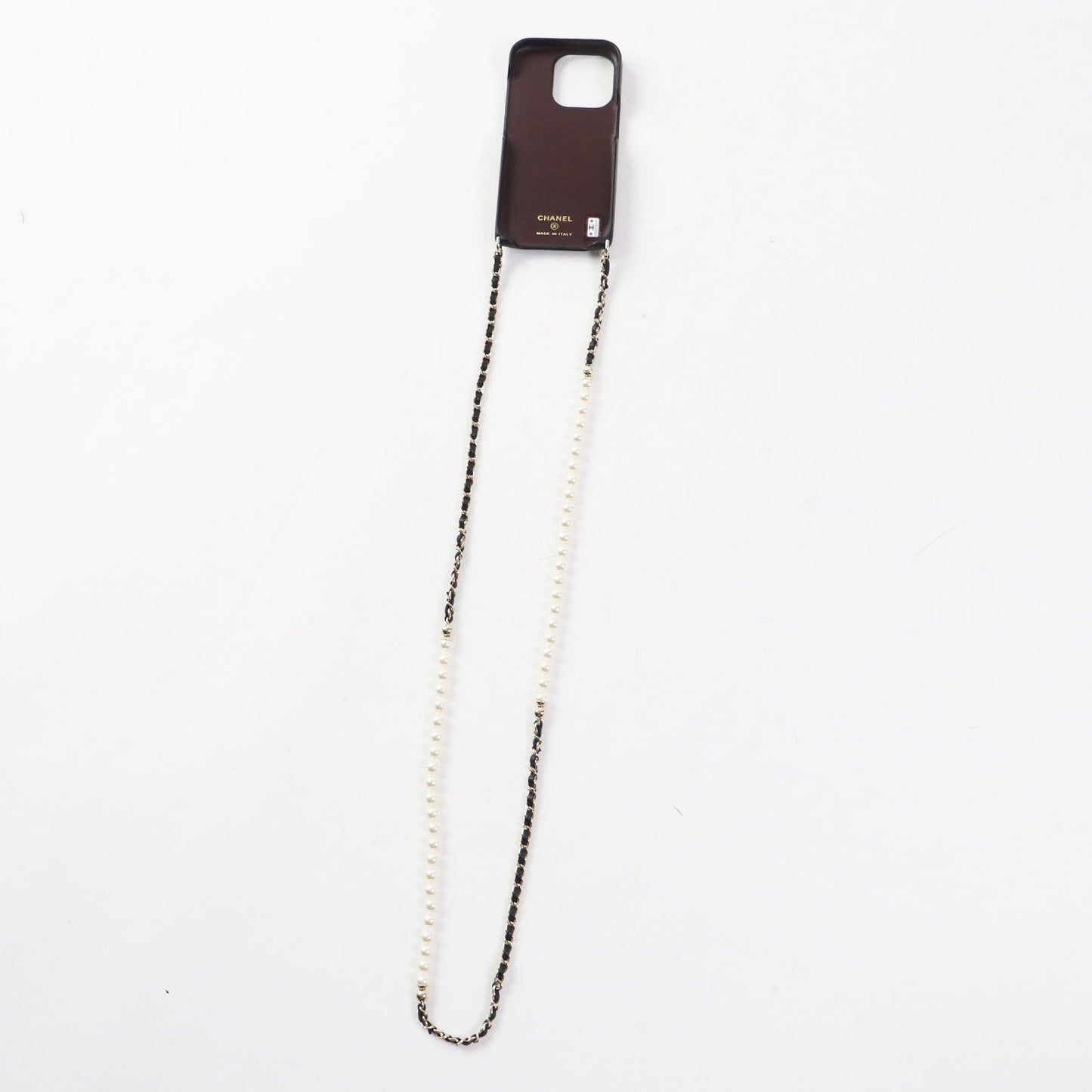 Chanel Matrasse iPhone 14 Pro Case Black