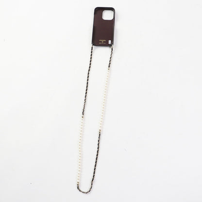Chanel Matrasse iPhone 14 Pro Case Black