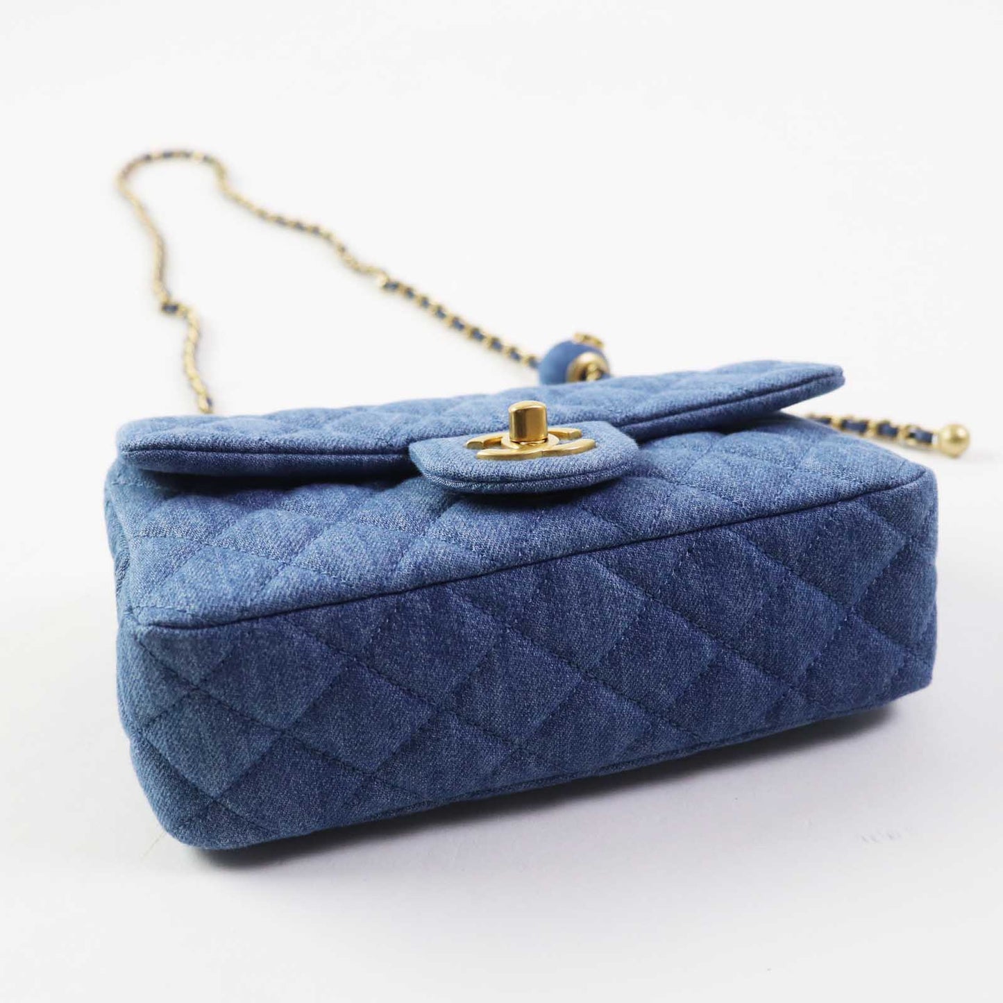 Chanel Mini Matrasse Denim Shoulder Bag