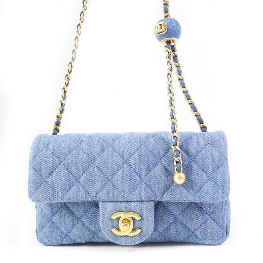 Chanel Mini Matrasse Denim Shoulder Bag
