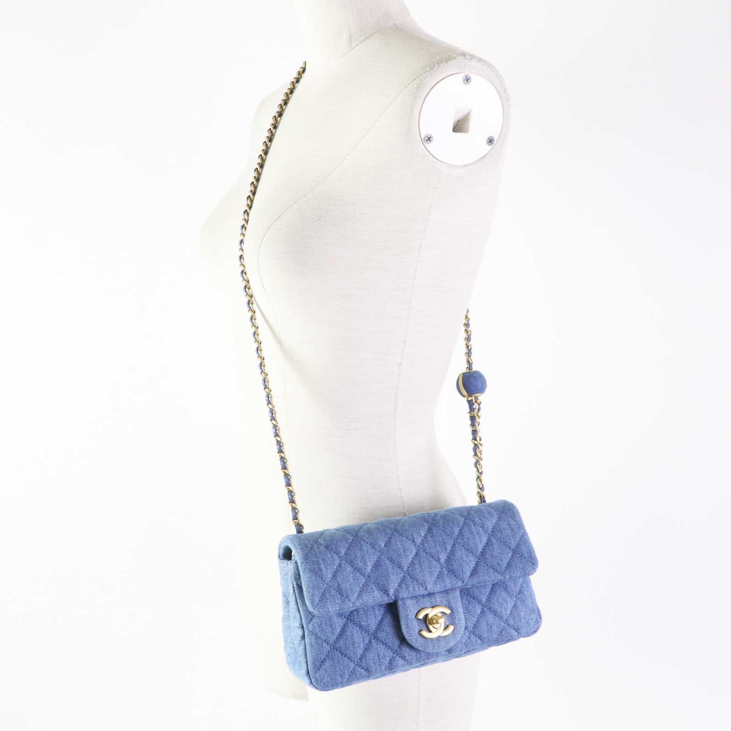 Chanel Mini Matrasse Denim Shoulder Bag