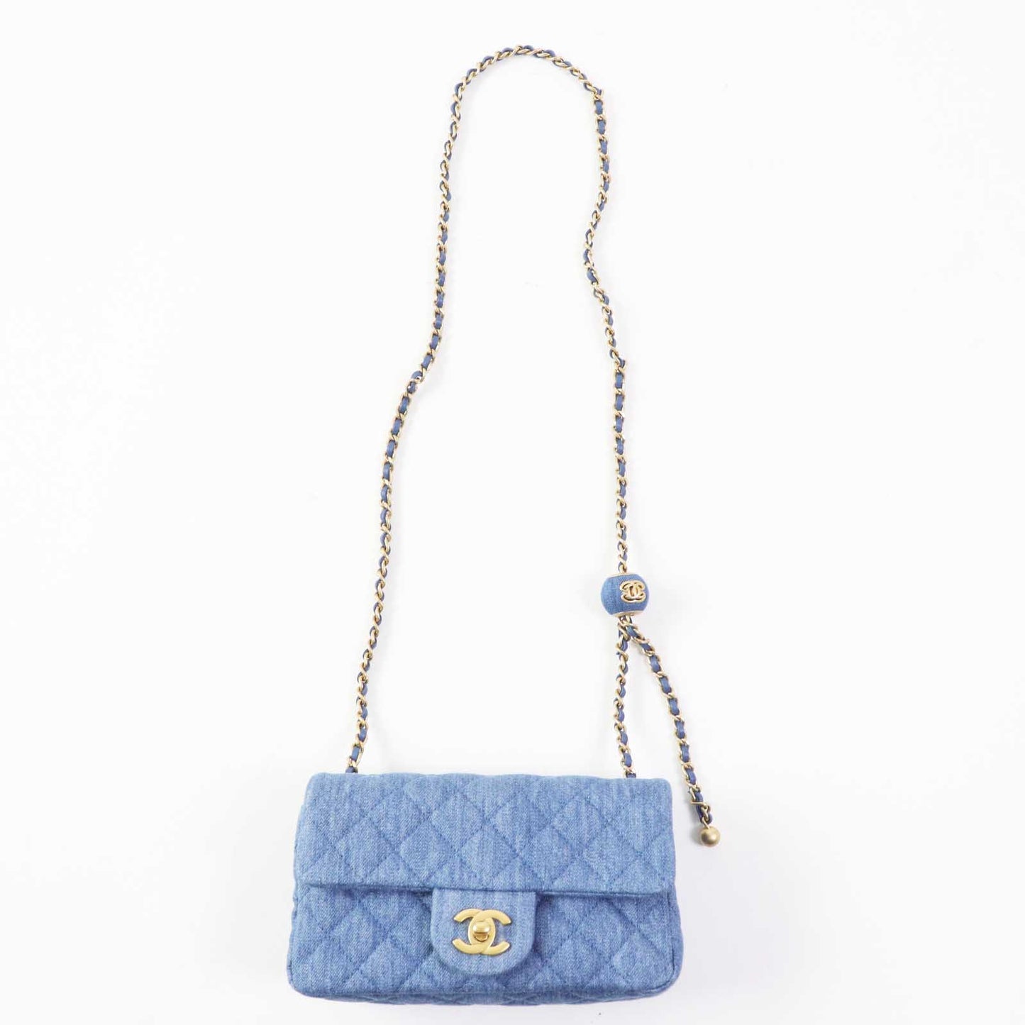 Chanel Mini Matrasse Denim Shoulder Bag