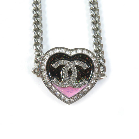 Chanel Coco Mark Heart Rhinestone Choker Necklace