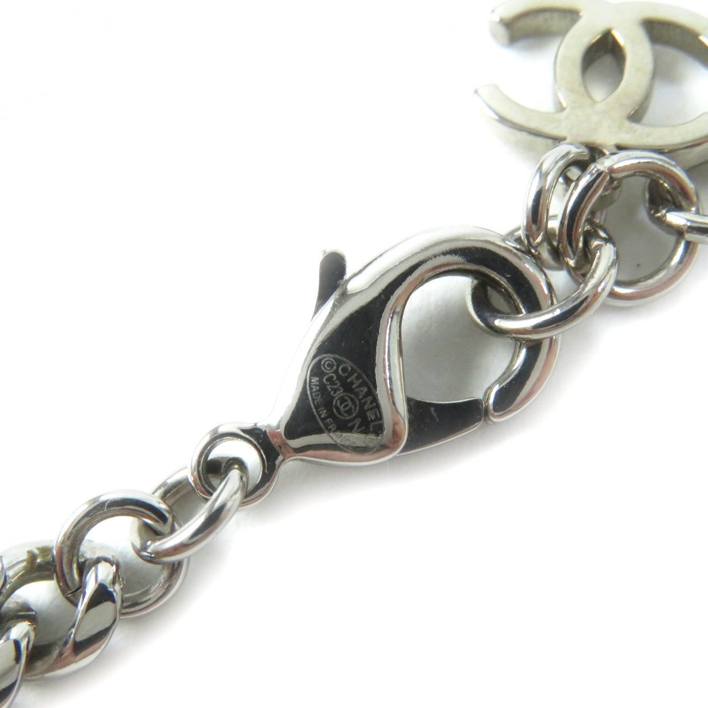 Chanel Coco Mark Heart Rhinestone Choker Necklace