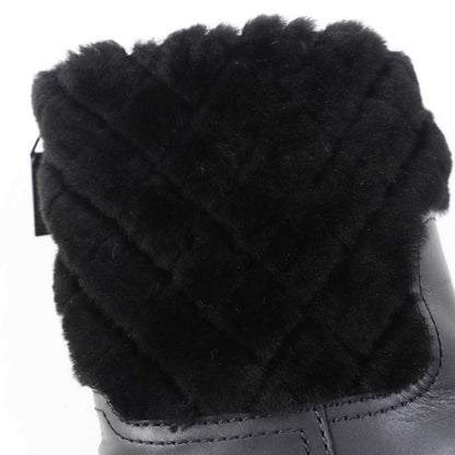 Chanel Matrasse COCO Mark Fur Leather Boots