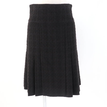 Chanel Wool Tweed Flare Skirt COCO Mark