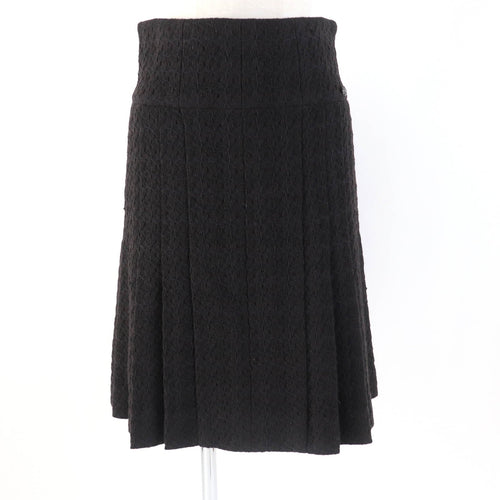 Chanel Wool Tweed Flare Skirt COCO Mark