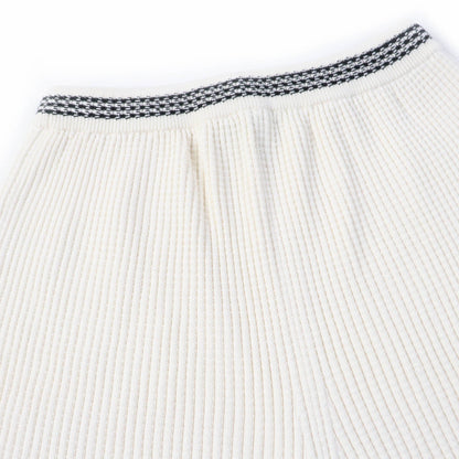 Chanel COCO Mark Silk Knit Shorts Ivory 36