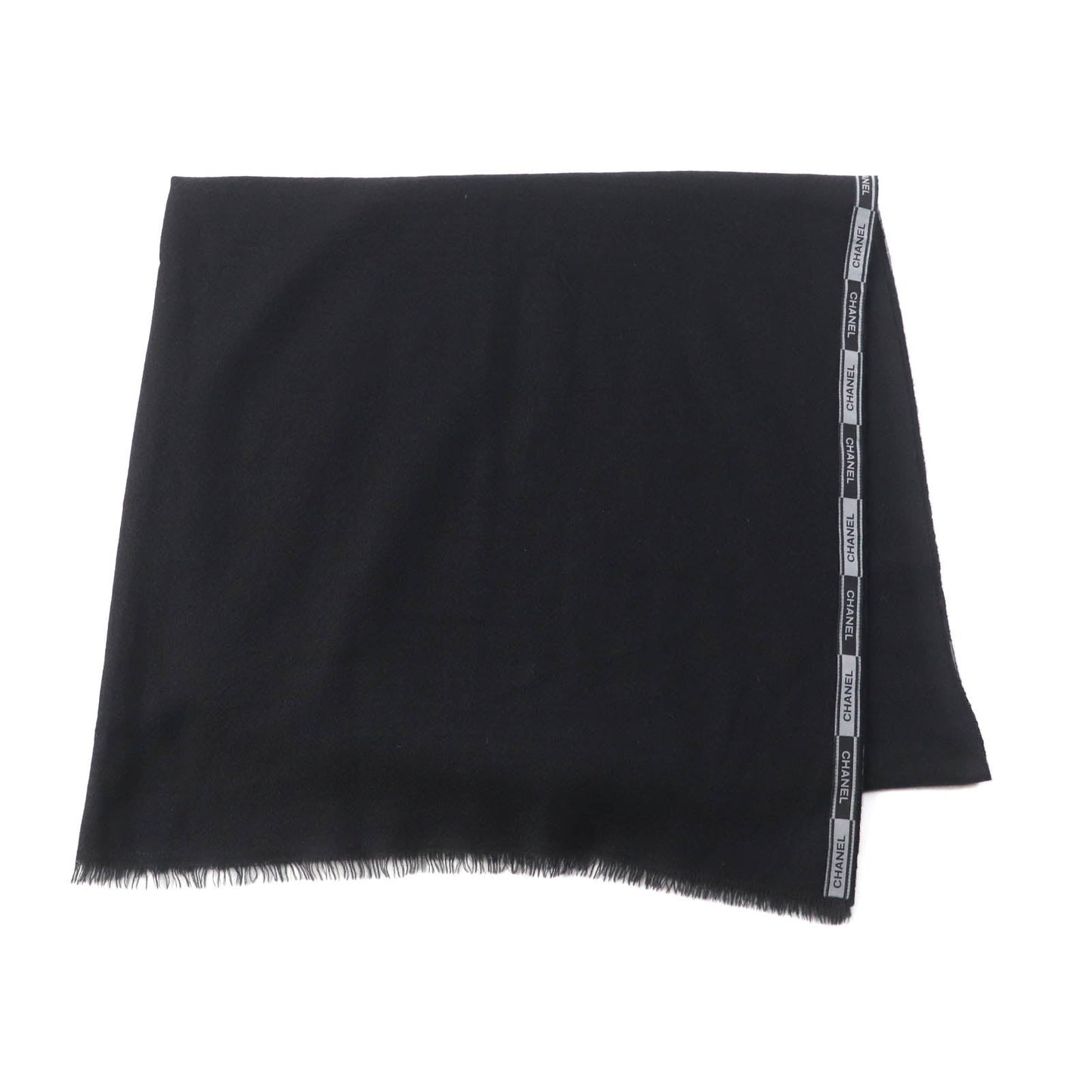 Chanel Cashmere Large Shawl with Fringe